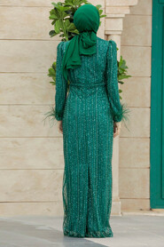  Stylish Green Muslim Evening Dress 23210Y - 3