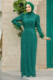 Stylish Green Muslim Evening Dress 23210Y - 2