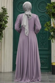  Stylish Lila Islamic Clothing Evening Dress 22123LILA - 3