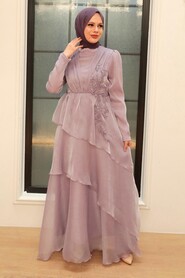  Stylish Lila Islamic Engagement Dress 25825LILA - 1