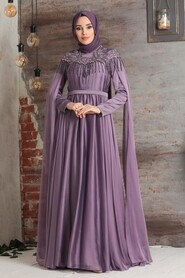  Stylish Lila Islamic Engagement Gown 21901LILA - 1
