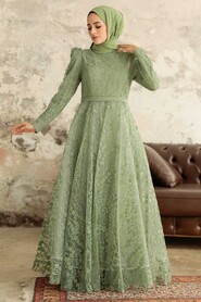  Stylish Mint Hijab Bridesmaid Dress 22780MINT - 1