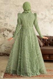  Stylish Mint Hijab Bridesmaid Dress 22780MINT - 4