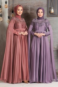  Stylish Terra Cotta Islamic Engagement Gown 21901KRMT - 2
