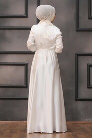  Stylish White Muslim Prom Dress 1418B - 2