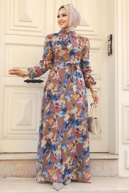  Sunuff Colored High Quality Dress 27941TB - NEVA STYLE