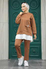  Sunuff Colored Hijab For Women Dual Suit 7108TB - 2