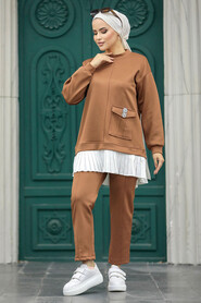  Sunuff Colored Hijab For Women Dual Suit 7108TB - 3
