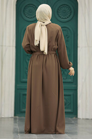  Sunuff Colored Hijab For Women Turkish Abaya 62534TB - 4
