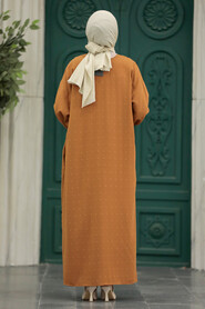  Sunuff Colored Hijab For Women Turkish Abaya 88681TB - Thumbnail
