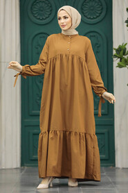  Sunuff Colored Hijab Maxi Dress 50292TB - 1