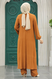  Sunuff Colored Islamic Clothing Dual Suit 10701TB - 4