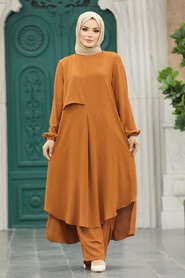  Sunuff Colored Islamic Clothing Dual Suit 10701TB - 2