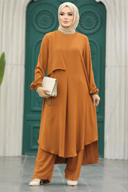  Sunuff Colored Islamic Clothing Dual Suit 10701TB - 3