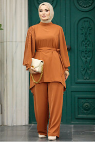  Sunuff Colored Islamic Clothing Dual Suit 5923TB - 1