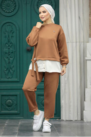  Sunuff Colored Islamic Clothing Dual Suit 71201TB - 2