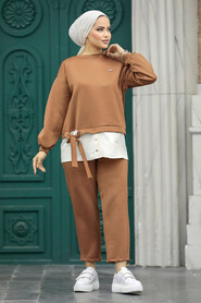  Sunuff Colored Islamic Clothing Dual Suit 71201TB - 3