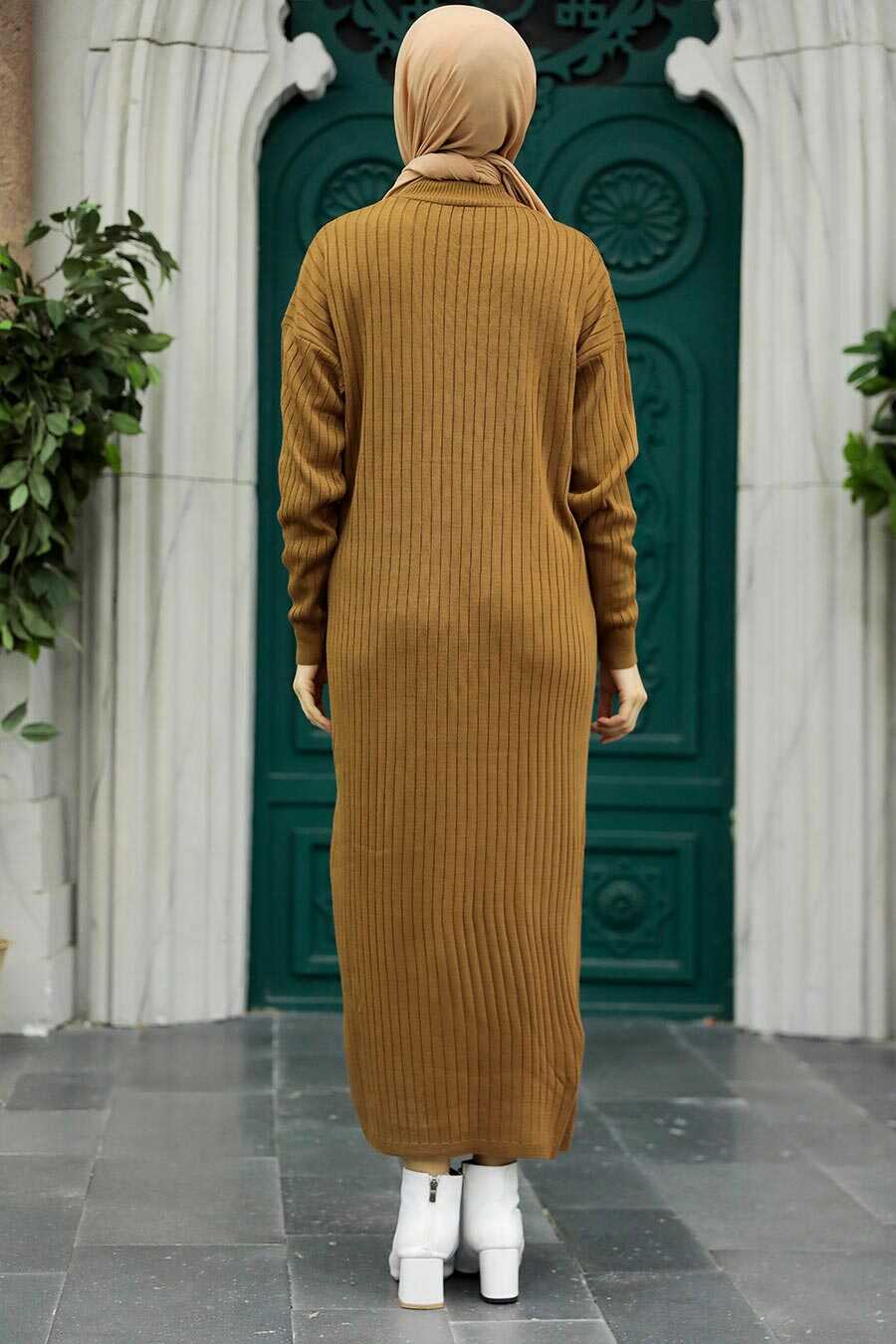  Sunuff Colored Knitwear Modest Dress 20161TB