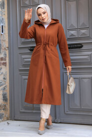  Sunuff Colored Long Sleeve Coat 5947TB - 3