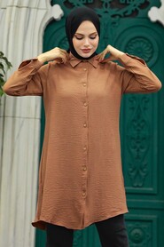  Sunuff Colored Long Sleeve Tunic 1149TB - NEVA STYLE