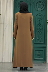  Sunuff Colored Modest Turkish Abaya 626TB - 3