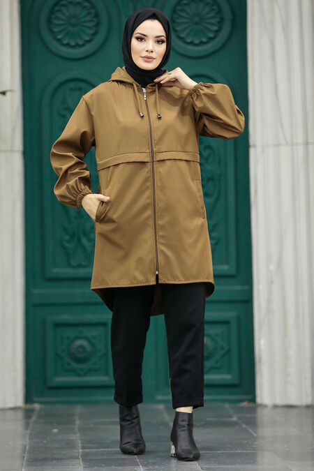  Sunuff Colored Muslim Coat 5957TB - NEVA STYLE