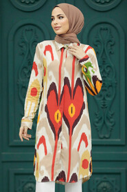  Terra Coıtta Hijab For Women Tunic 11635KRMT - 2