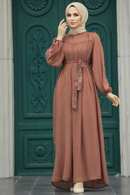  Terra Cotta Hijab For Women Dress 8889KRMT - 2