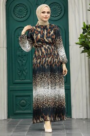  Terra Cotta Hijab Maxi Dress 3889KRMT - 1