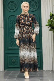  Terra Cotta Hijab Maxi Dress 3889KRMT - 2