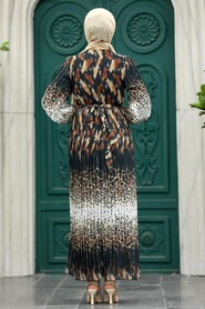  Terra Cotta Hijab Maxi Dress 3889KRMT - 3