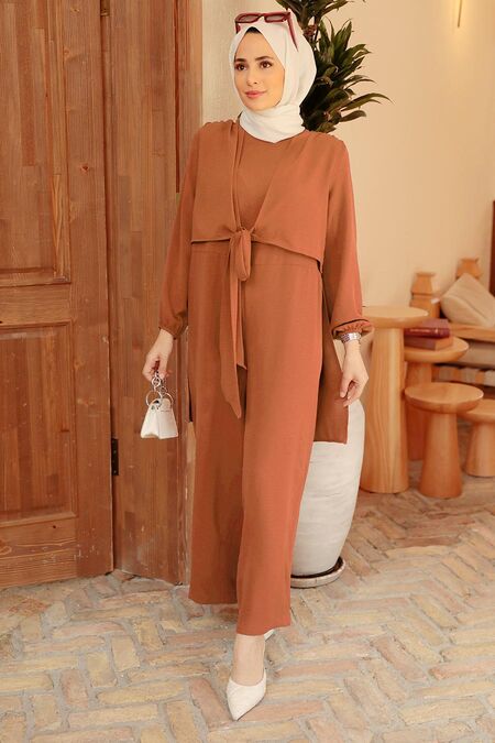  Terra Cotta Hjab Overalls 5714KRMT - NEVA STYLE