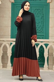  Terra Cotta Long Muslim Dress 76842KRMT - 1
