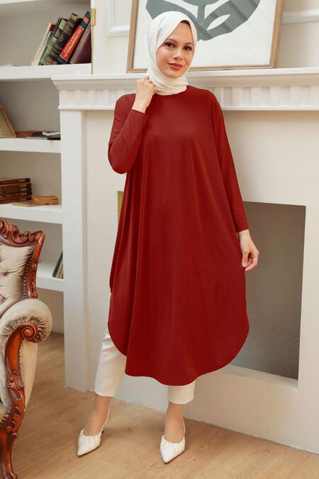  Terra Cotta Long Sleeve Tunic 17350KRMT - NEVA STYLE