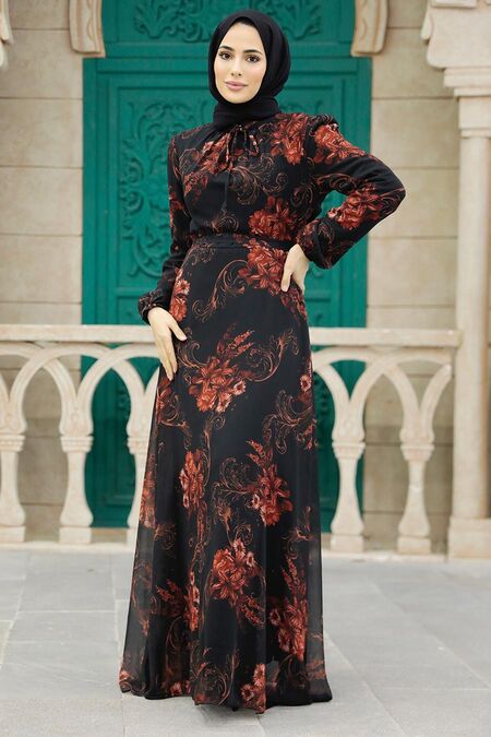  Terra Cotta Plus Size Dress 27921KRMT - NEVA STYLE