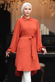  Terra Cotta Plus Size Tunic 21095KRMT - 3