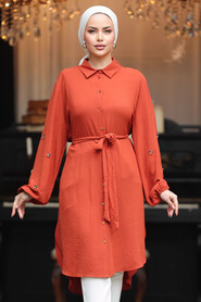  Terra Cotta Plus Size Tunic 21095KRMT - 1