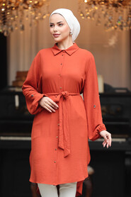  Terra Cotta Plus Size Tunic 21095KRMT - 2