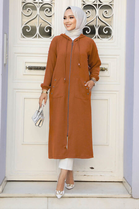  Terra Cotta Women Coat 511KRMT - NEVA STYLE