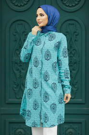  Turquoise Hijab For Women Tunic 11634TR - 1