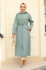  Turquoise Muslim Trench Coat 5941TR - 1