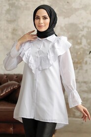  Whiite Hijab For Women Tunic 1139B - 2