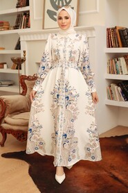  White Hijab For Women Dress 22143B - 2