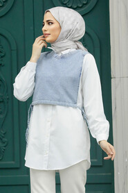  White Hijab Tunic 34471B - 2