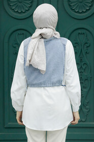  White Hijab Tunic 34471B - 3