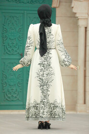  White Long Dress 23411B - 3