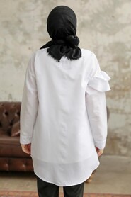  White Long Sleeve Tunic 11281B - 3