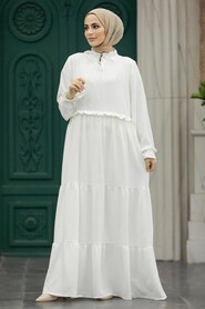  White Plus Size Dress 5854B - 1
