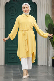  Yellow Plus Size Tunic 21095SR - 1