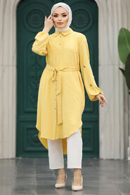 Yellow Plus Size Tunic 21095SR - 3